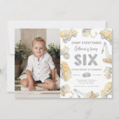 Bauwagen SIX 6. Geburtstagsparty Einladung (Vorderseite)