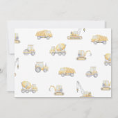 Bauwagen SIX 6. Geburtstagsparty Einladung (Rückseite)