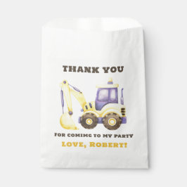 Bauwagenbagger Geburtstagspartei Geschenktütchen