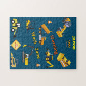 Bauwarnung Arbeitsbereich mit/ Name Puzzle (Horizontal)