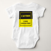 Bauwarnung Baby Strampler (Rückseite)