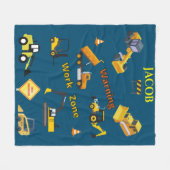 Bauwarnung Fleecedecke (Vorderseite (Horizontal))