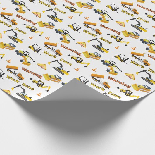 Bauwarnung Geschenkpapier (Ecke)