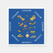 Bauwarnung Personalisiert Serviette (Vorderseite)