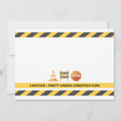 Bauweise 3. Geburtstag Foto Einladung (Rückseite)