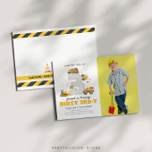 Bauweise 3. Geburtstag Foto Einladung