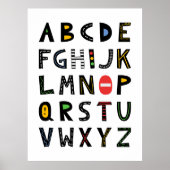 Bauweise Alphabet Muster Poster (Vorne)