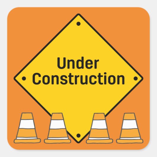 Bauweise mit Baukästen Quadratischer Aufkleber (Vorderseite)