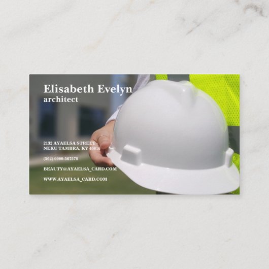 Bauweise Visitenkarte (Rückseite)