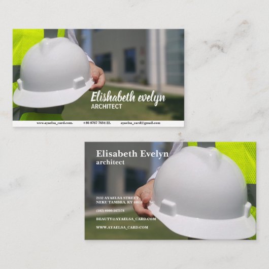 Bauweise Visitenkarte (Vorne/Hinten)