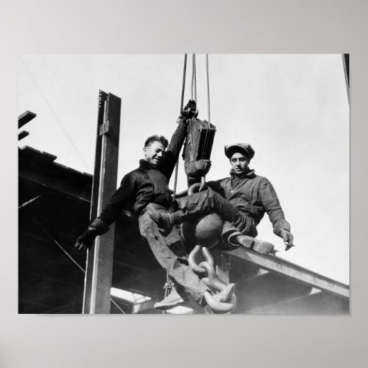 Bauwerk Workers Building Skyscraper Poster (Vorne)