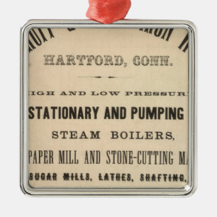 Bauwerke aus Holz und Beach Iron Silbernes Ornament