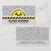Bauwerkzeuge | Background Brick Wall Visitenkarte (Vorne/Hinten)