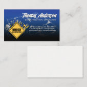 Bauwerkzeuge | Blueprints Visitenkarte (Vorne/Hinten)