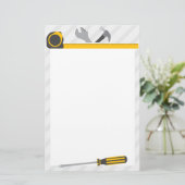 Bauwerkzeuge Briefpapier (Stehend Vorderseite)