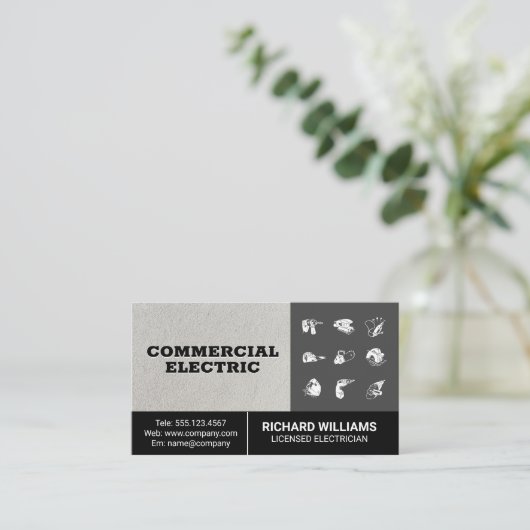 Bauwerkzeuge für Power Visitenkarte (Stehend Vorderseite)