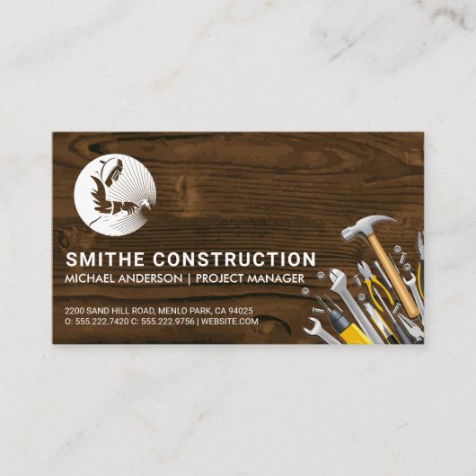 Bauwerkzeuge | Holz und Gebäude Welder Visitenkarte (Vorderseite)