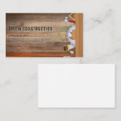 Bauwerkzeuge | Holztisch Visitenkarte (Vorne/Hinten)