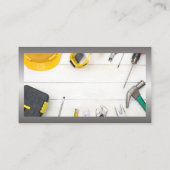 Bauwerkzeuge in Tabelle Visitenkarte (Rückseite)