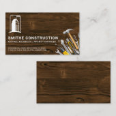 Bauwerkzeuge | Logo für Holz und Gebäude Visitenkarte (Vorne/Hinten)