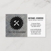 Bauwerkzeuge | Muster der Stahlplatten Visitenkarte (Vorderseite)