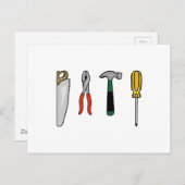 BAUWERKZEUGE POSTKARTE (Vorne/Hinten)