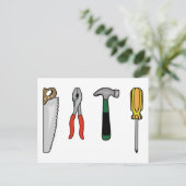 Bauwerkzeuge Postkarte (Stehend Vorderseite)