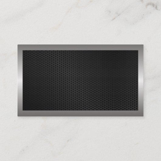 Bauwerkzeuge | Real Anwesen | Schwarzes Metall Visitenkarte (Rückseite)