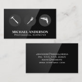 Bauwerkzeuge | Schwarzer Glanz Visitenkarte (Vorne/Hinten)