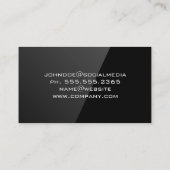 Bauwerkzeuge | Schwarzer Glanz Visitenkarte (Rückseite)