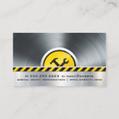 Bauwerkzeuge | Stahluntergrund Visitenkarte (Rückseite)