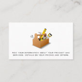 Bauwerkzeuge | Toolbox Visitenkarte (Rückseite)