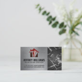 Bauwerkzeuge und Zuhause | Blueprints Visitenkarte (Stehend Vorderseite)