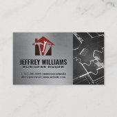 Bauwerkzeuge und Zuhause | Blueprints Visitenkarte (Vorderseite)