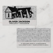 Bauwerkzeuge | Ziegelmauer | Builder Visitenkarte (Vorne/Hinten)