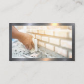 Bauwerkzeuge | Ziegelschicht | Metall Visitenkarte (Rückseite)