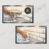 Bauwerkzeuge | Ziegelschicht | Metall Visitenkarte (Vorne/Hinten)