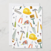 Bauwerkzeuge zum Geburtstag Einladung (Rückseite)