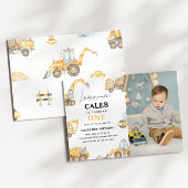 Bauwesen 1. Geburtstag Foto Einladung