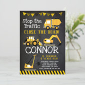 Bauwesen, Dump Truck Einladung (Stehend Vorderseite)