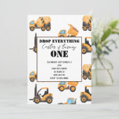 Bauwesen Erste Einladung zum Geburtstag (Stehend Vorderseite)