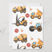 Bauwesen Erste Einladung zum Geburtstag (Rückseite)