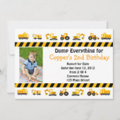 Bauwesen Geburtstagseinladung Einladung (Vorderseite)