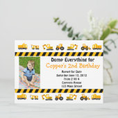 Bauwesen Geburtstagseinladung Einladung (Stehend Vorderseite)