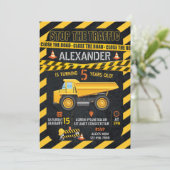 Bauwesen Geburtstagseinladung Einladung (Stehend Vorderseite)