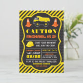 Bauwesen Geburtstagseinladung mit Umschlägen Einladung (Stehend Vorderseite)