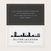 Bauwesen Real Anwesen Visitenkarten (Außenseite Aufgefaltet)