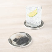 Bauwk ... Niedlicher Mops Welpen Hund ... Thailand Sandstein Untersetzer (Seite)