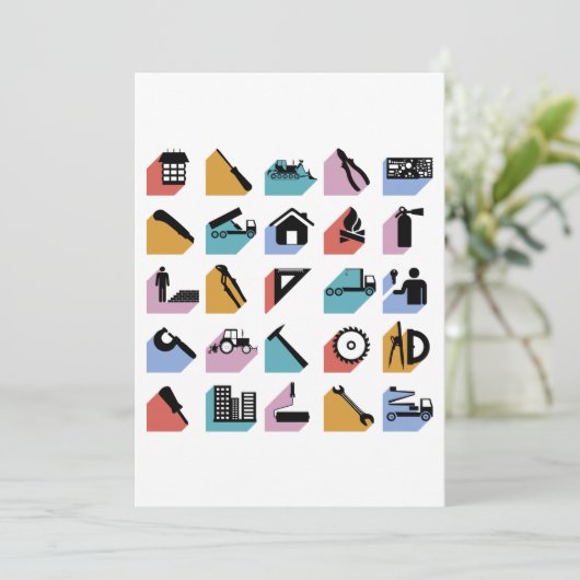 Bauzeichen Einladung (Stehend Vorderseite)