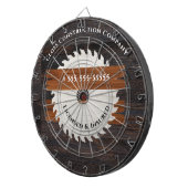 Bauzeichen für rustikales Holz Tone Saw Blade Dartscheibe (Vorderseite rechts)